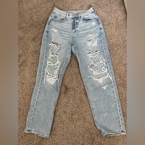 American Eagle Straight leg/Mom Ripped Jeans